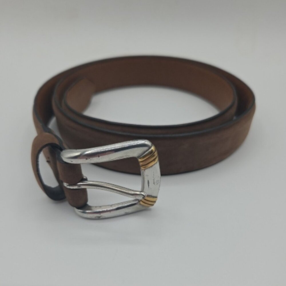 Men’s Leather Belt Brown BAS 36/90 Full Grain Made in USA